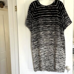 VINCE Silk Dress Black and White Size L